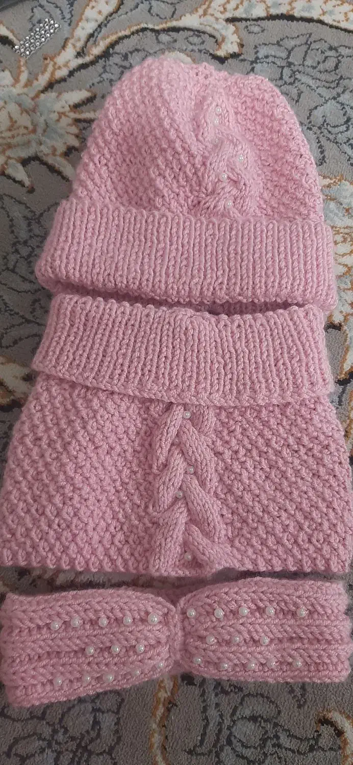 سفارش برای بافتن شال و کلاه قبول میکنم|لباس|اسفراین, |دیوار