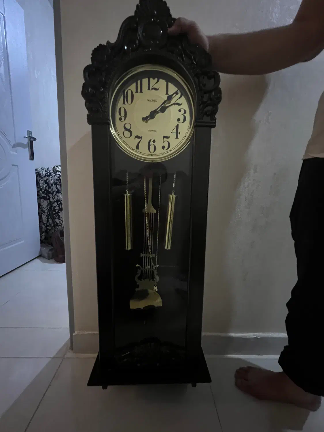 ساعت دیواری چوب راش شمعدون|ساعت دیواری و تزئینی|رشت, دیلمان|دیوار