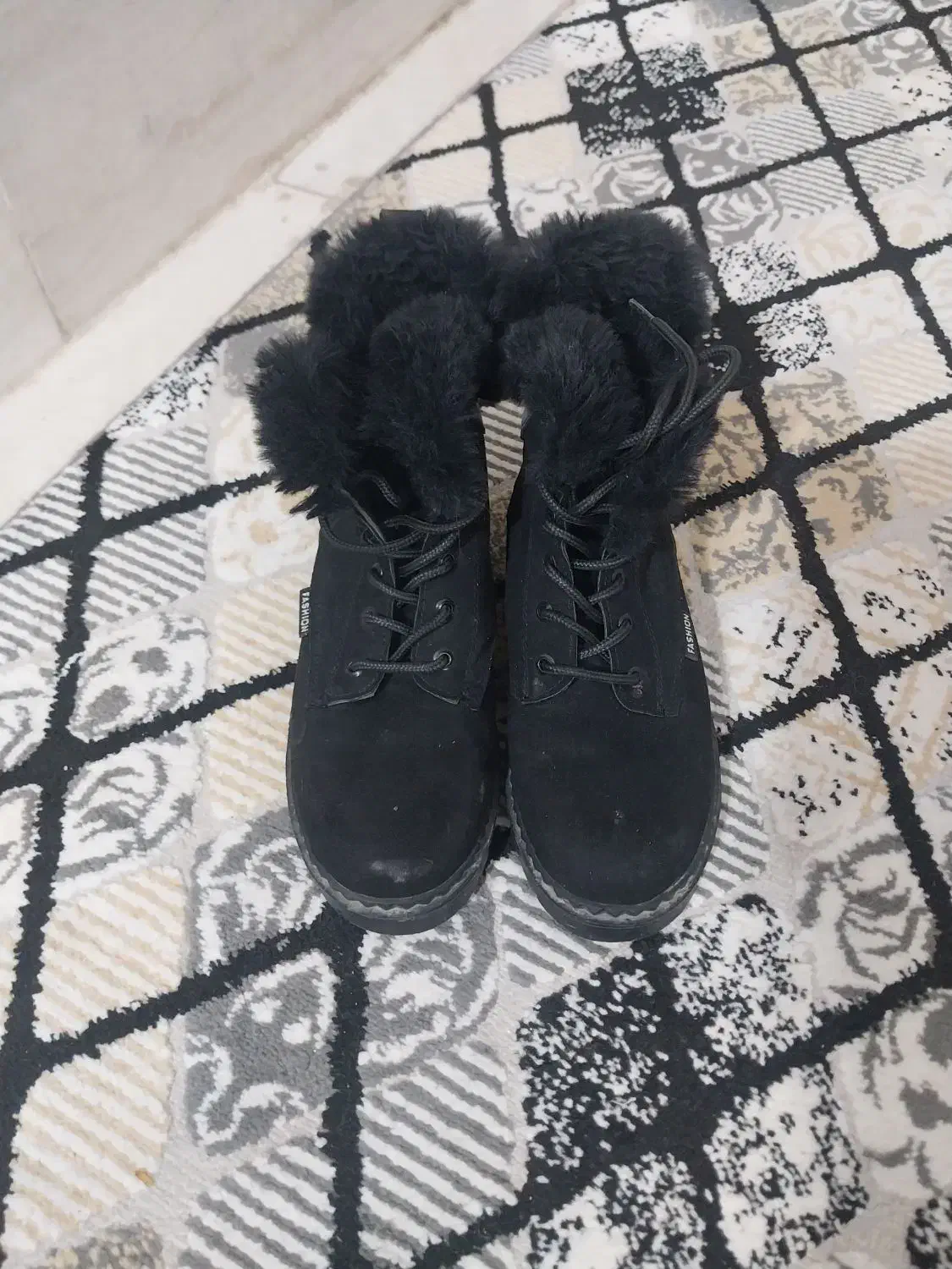 بوت مشکی کفش بندی سفید کفش مجلسی گلبهی کالج مشکی|کیف، کفش، کمربند|دماوند, دماوند|دیوار