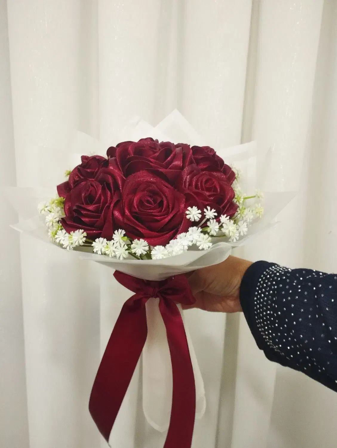 دسته گل های روبانی زیبا با قیمت مناسب|گل مصنوعی|برازجان, |دیوار