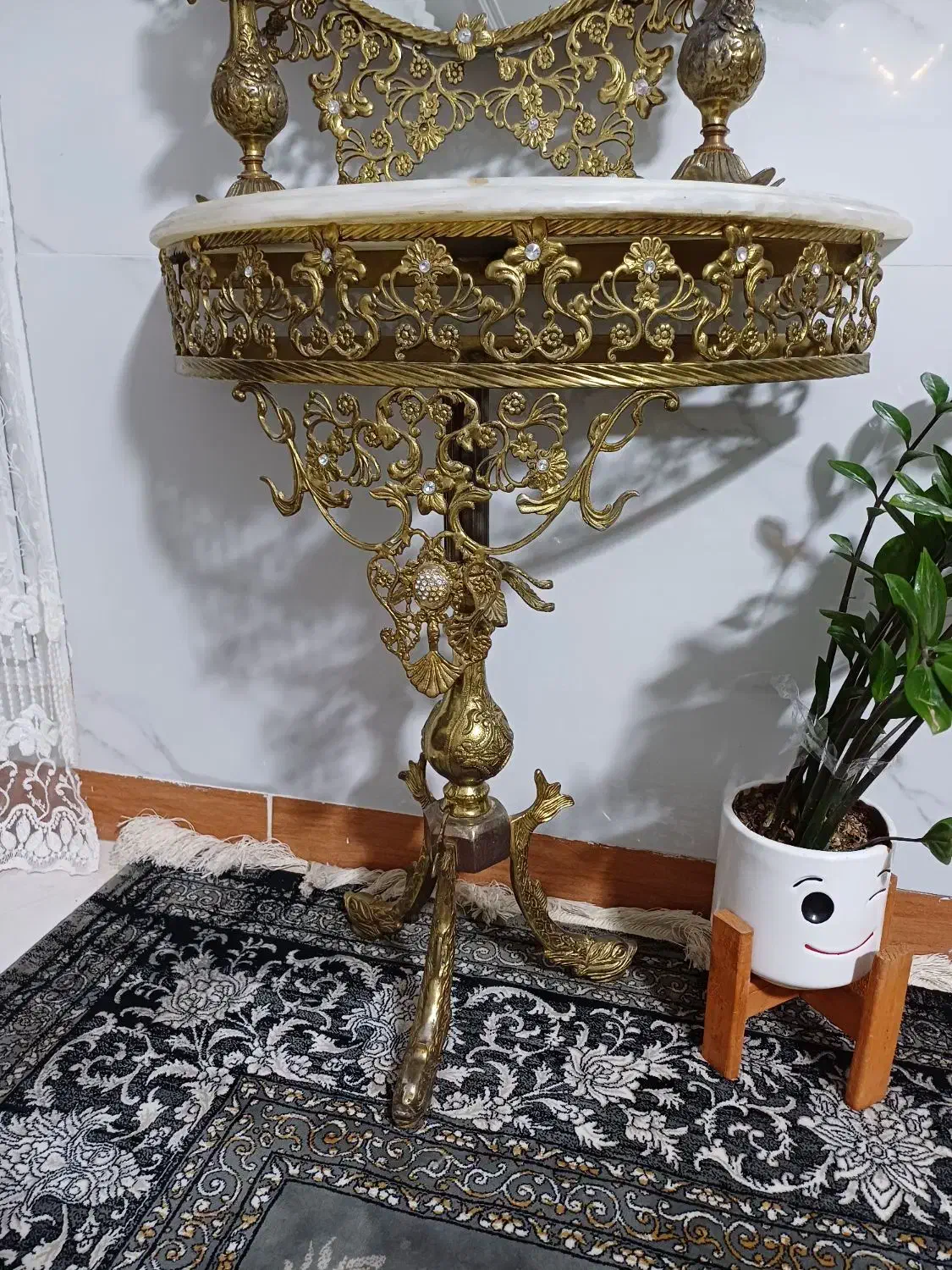 آینه و شمدان برنز|صنایع دستی و سایر لوازم تزئینی|نهاوند, |دیوار