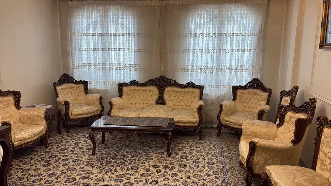 مبلمان استیل ۹ نفره به همراه میز ناهار۱۰ نفره|مبلمان خانگی و میز عسلی|تهران, مجیدیه|دیوار