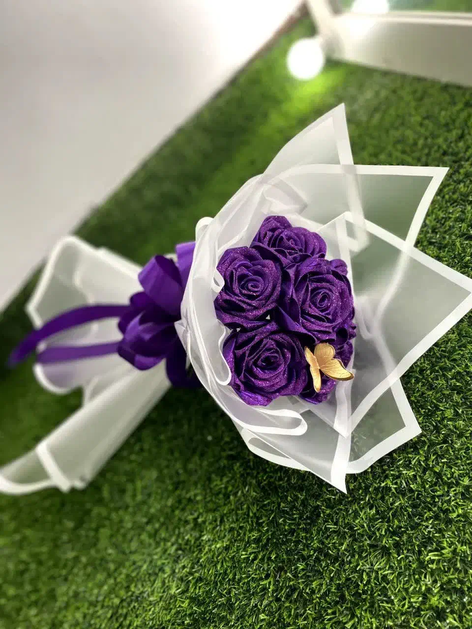 دسته گل 7شاخه بنفش|گل مصنوعی|تبریز, |دیوار