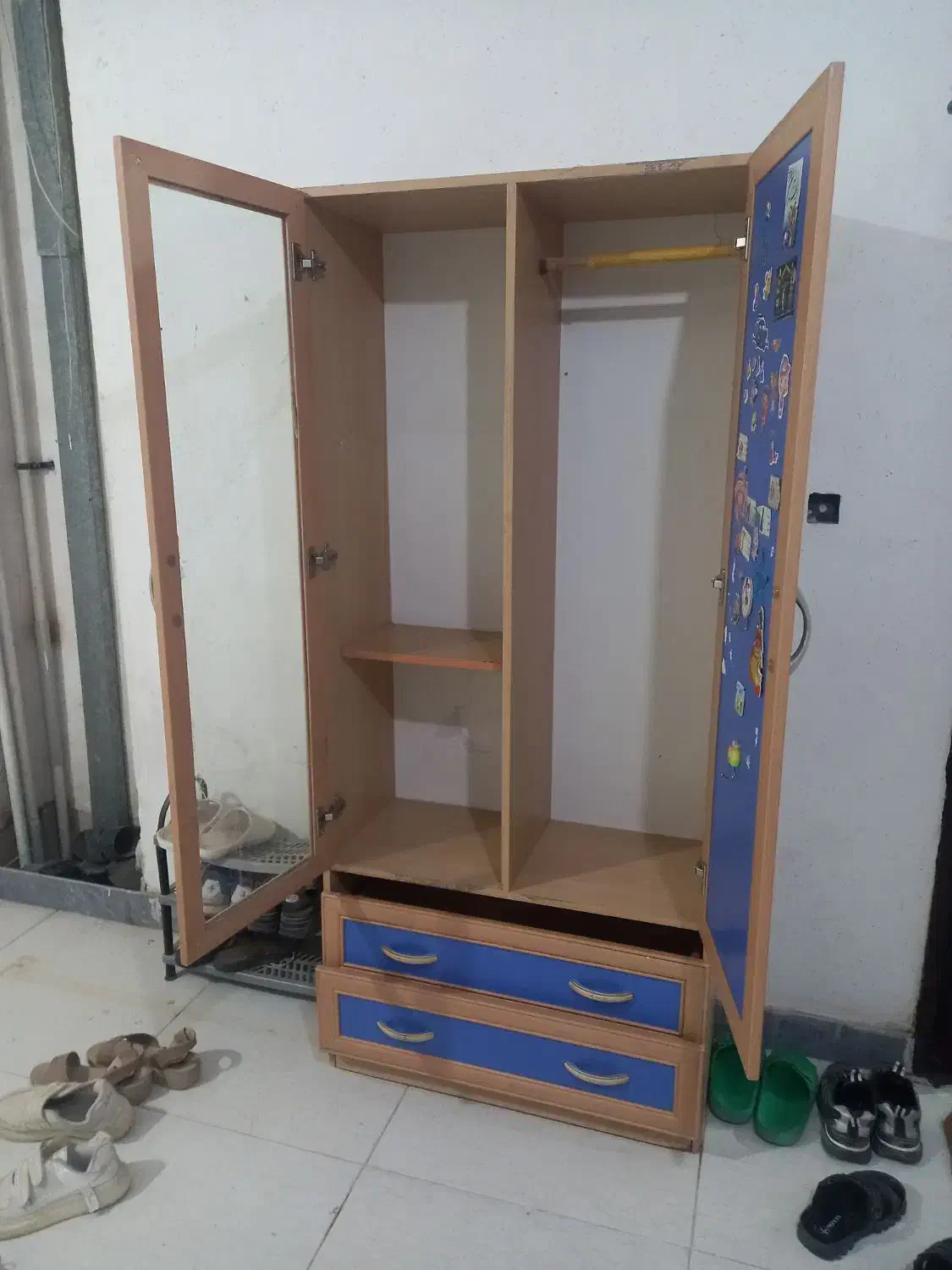 کمد کودک در حد نو|جاکفشی، کمد، دراور|شوش, |دیوار