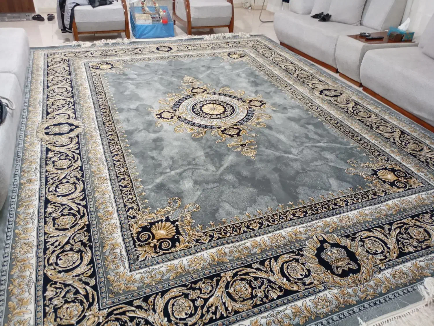 فرش ماشینی 700شانه کاشان|فرش|شریفآباد, |دیوار