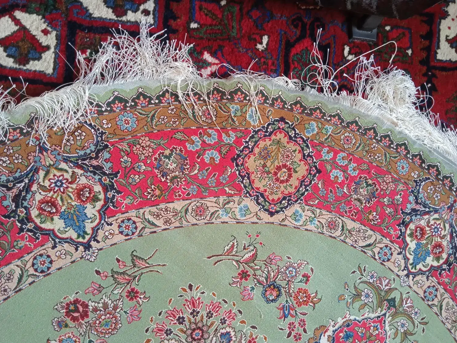 فرش‌گرد۲/۲طرح‌قره‌باغی‌۵۰رج|فرش|خسروشاه, |دیوار