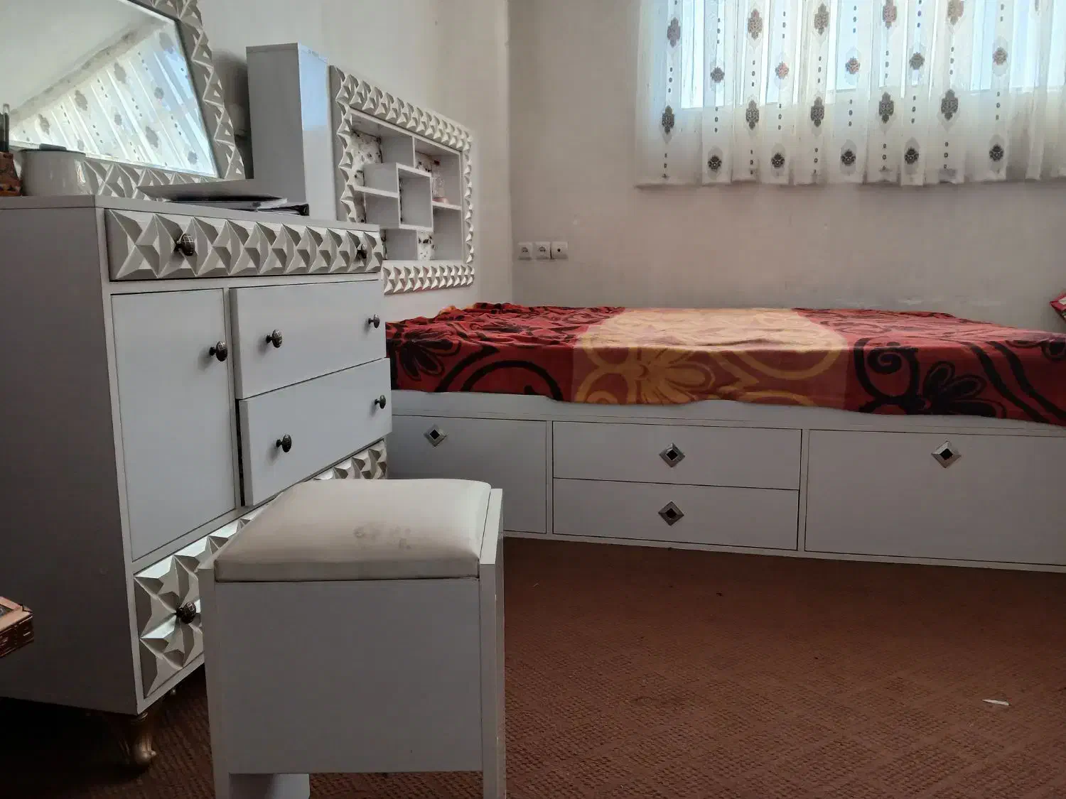 فروش سرویس خواب|تخت و سرویس خواب|ابریشم, |دیوار