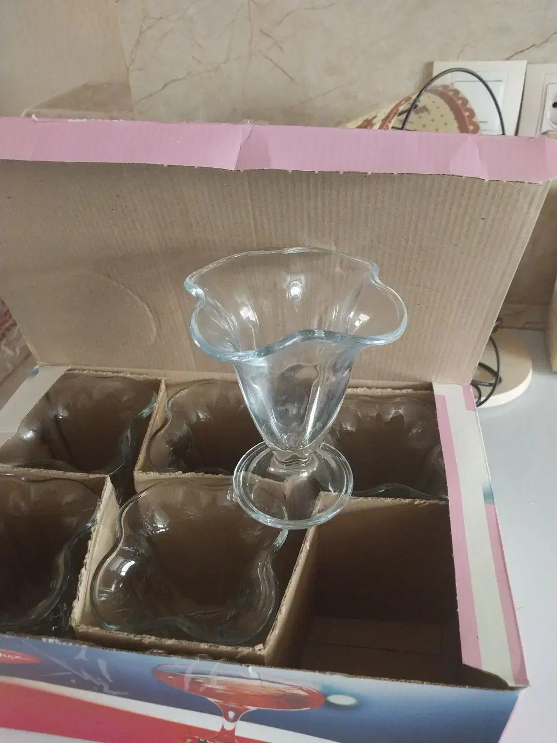 سوفله قوری پیرکس بستنی خوری|ظروف سرو و پذیرایی|تبریز, |دیوار