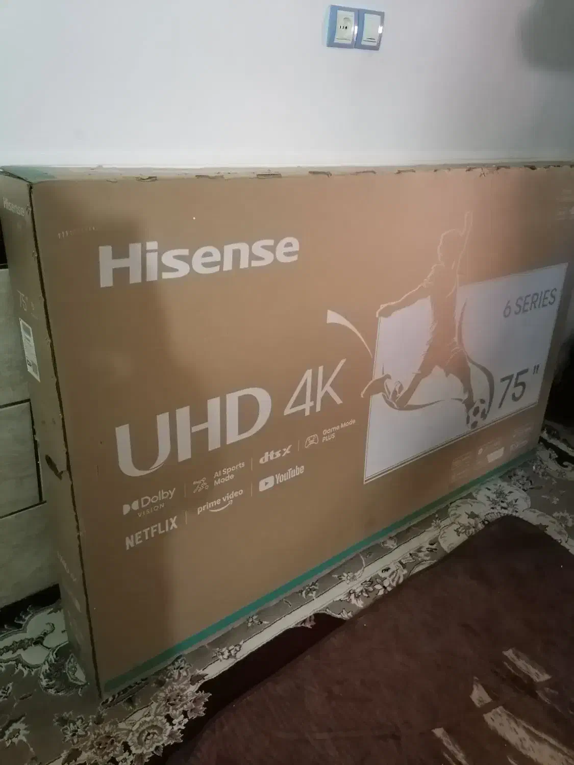 کارتون تلویزیون 75اینج مارک هایسینس|تلویزیون و پروژکتور|شادگان, |دیوار