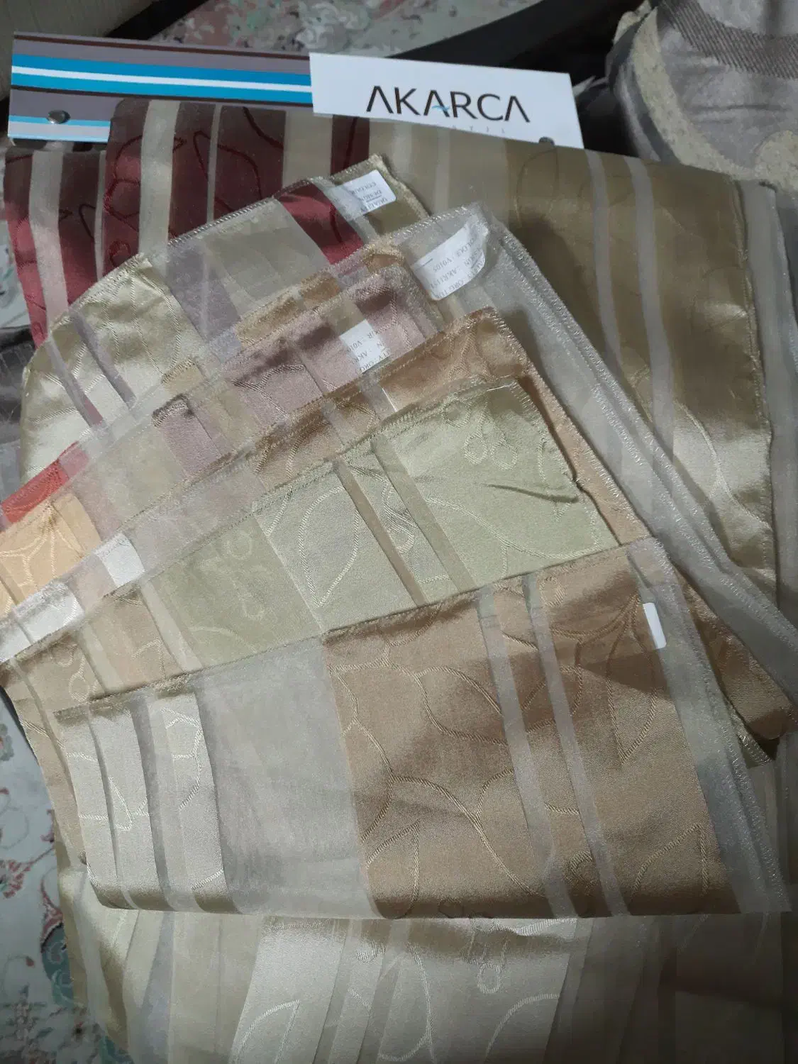 تکه پارچه های حریر پرده و..|پرده، رانر، رومیزی|تهران, قناتکوثر|دیوار