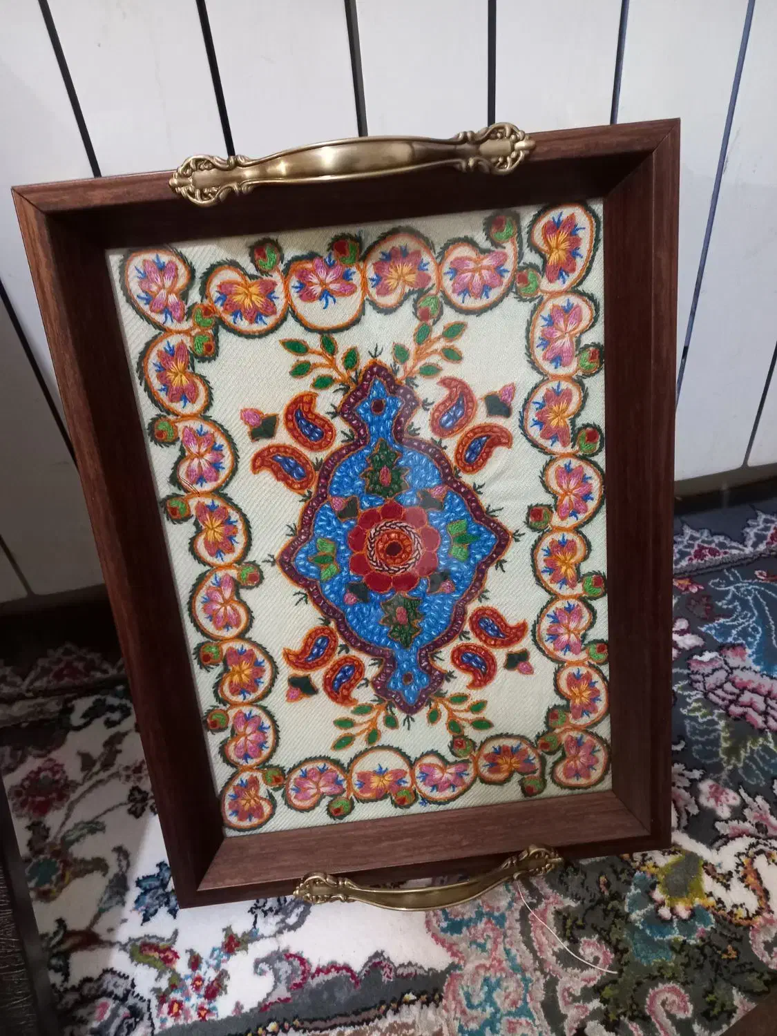 فروش سینی وساعت پته|پرده، رانر، رومیزی|رفسنجان, |دیوار