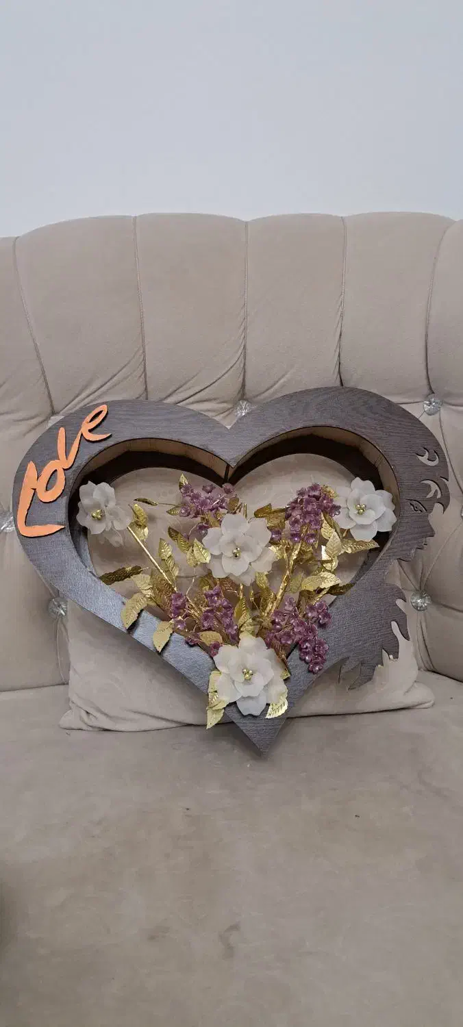 شلف قلبی ۳تایی|ساعت دیواری و تزئینی|نسیم‌شهر, |دیوار