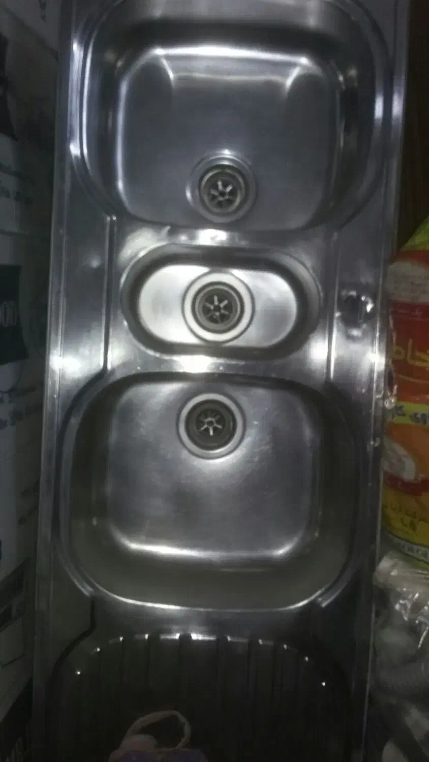 سینک روکار سه کاسه 100*60همراه باسیفون|مصالح و تجهیزات ساختمان|مشهد, نوید|دیوار