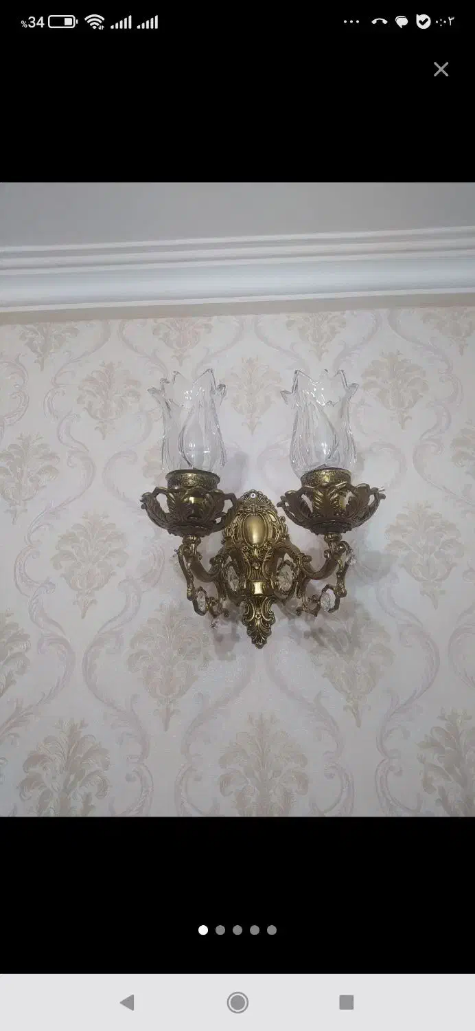 لوستر برنز دیواری|لوستر و چراغ آویز|تبریز, |دیوار