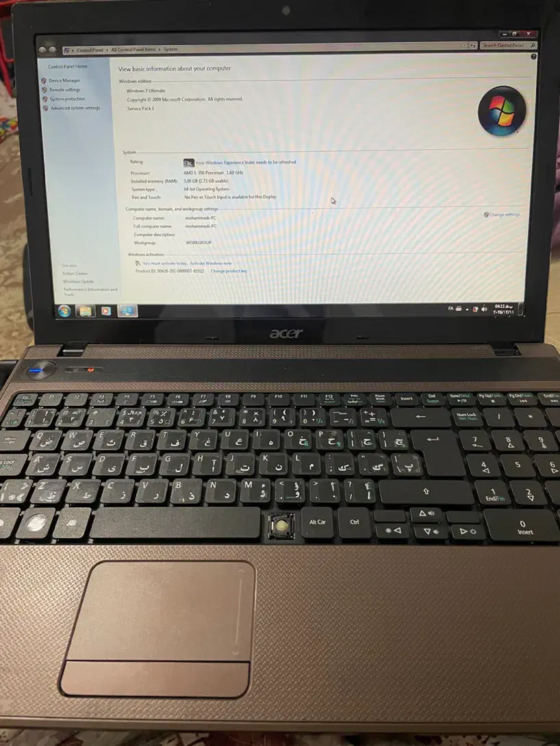 لپ تاب ایسر|رایانه همراه|کرج, کلاک نو|دیوار