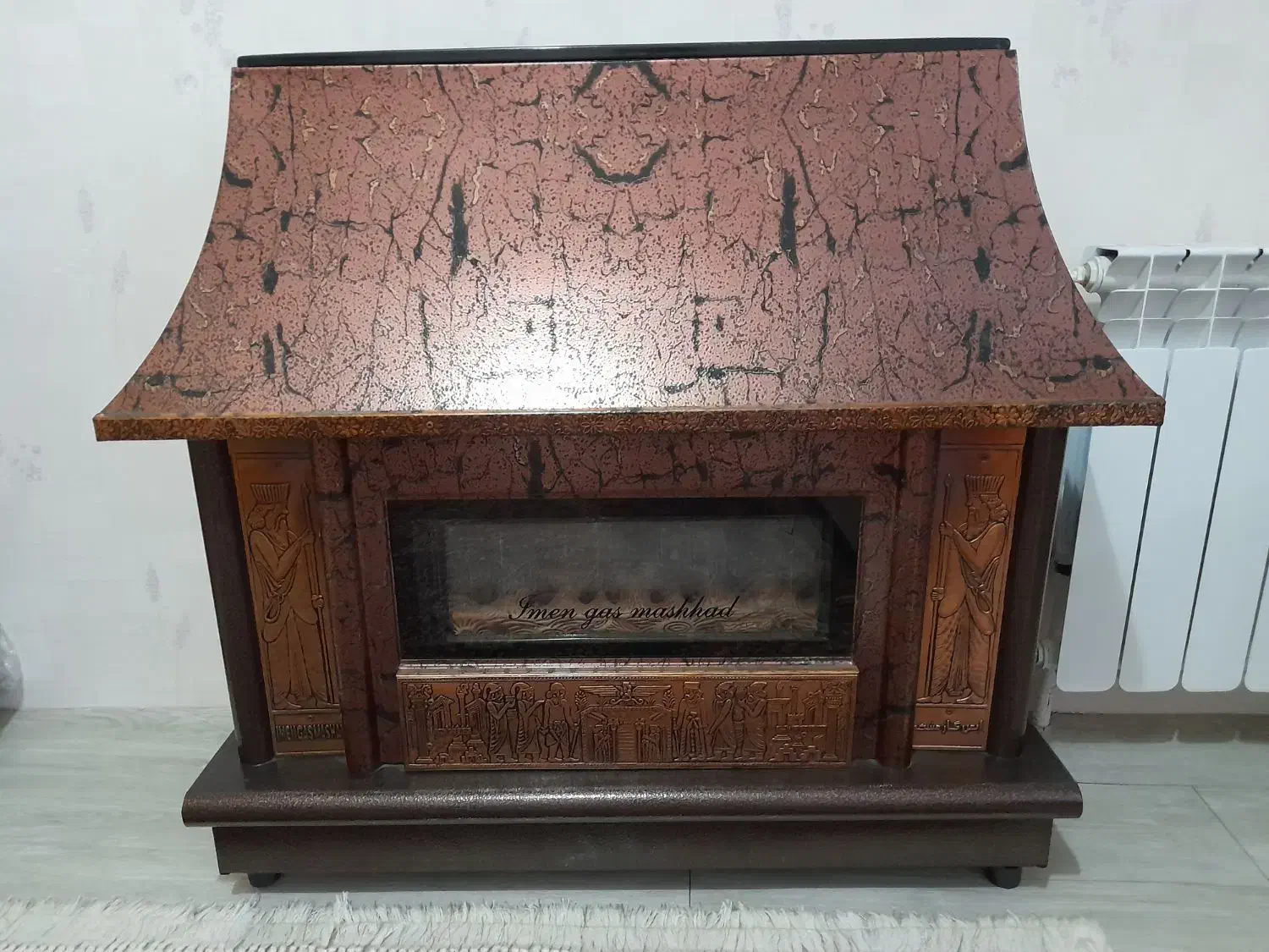 بخاری شومینه در حد نو|بخاری، هیتر، شومینه|رشت, جماران|دیوار