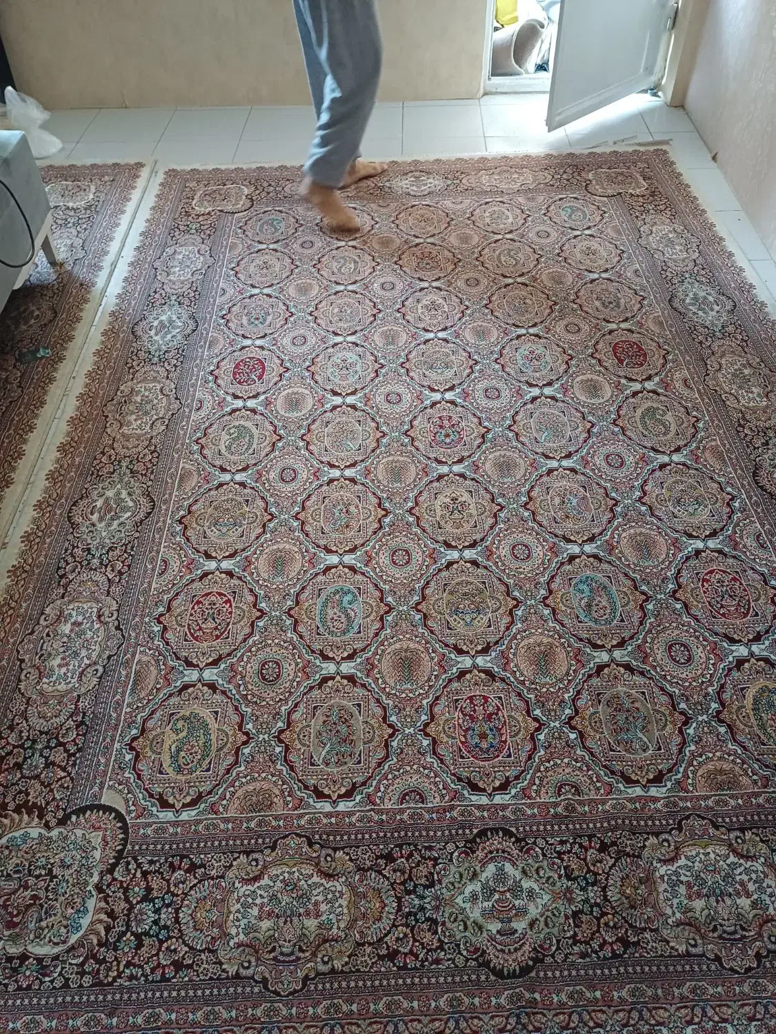 دوعدد فرش ۷۰۰ شانه جفت|فرش|کرمانشاه, |دیوار