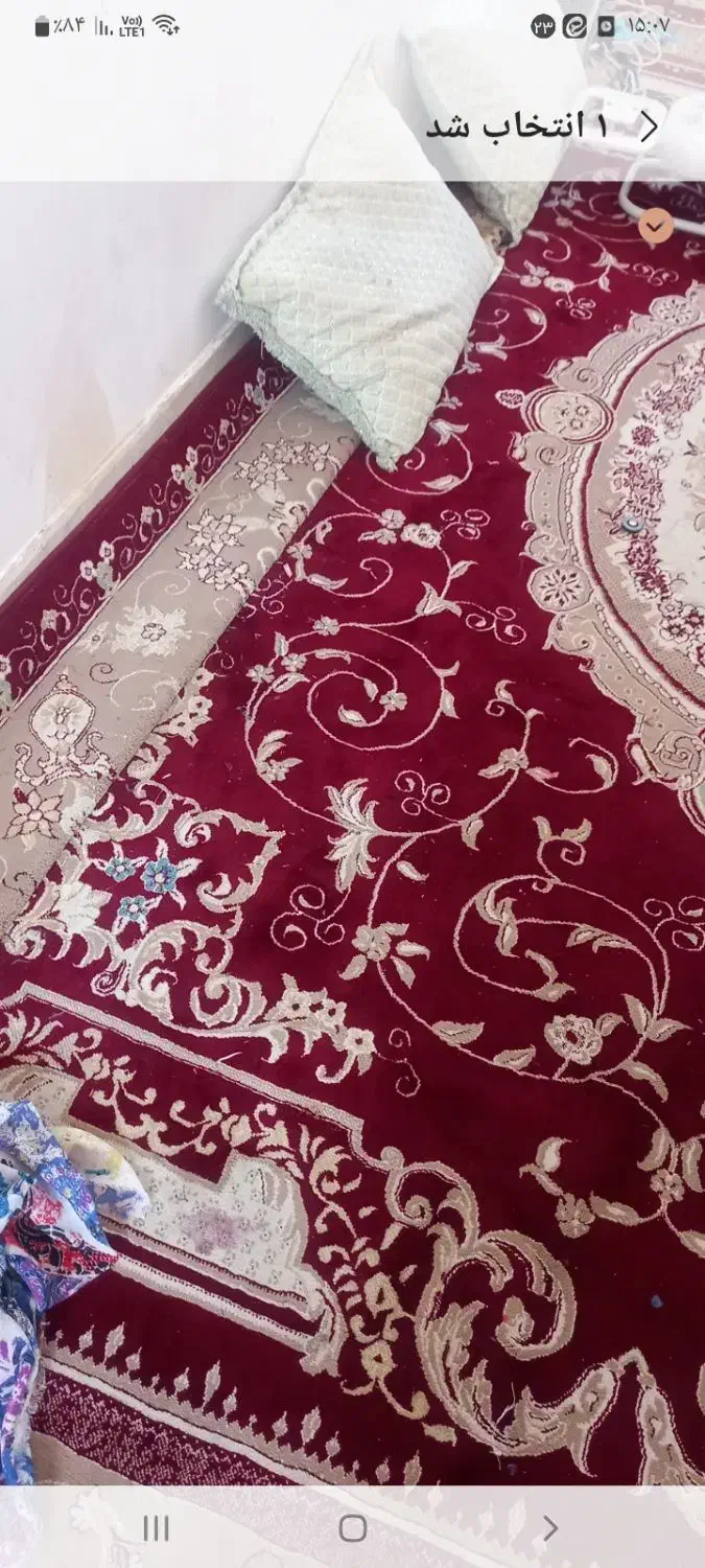 فرش ۱۲ متری در حد نو|فرش|دهلران, |دیوار