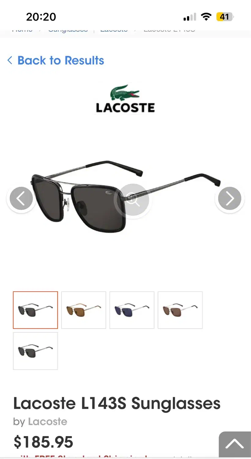 عینک اورجینال لاگوست lacoste|زیورآلات و اکسسوری|تهران, دانشگاه شریف|دیوار