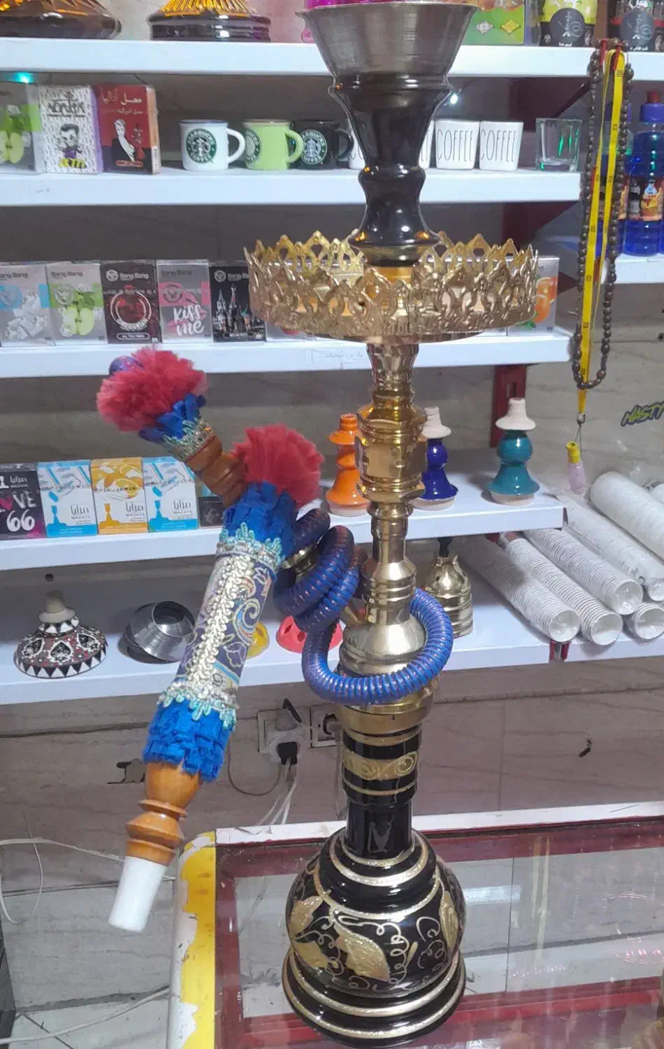 قلیان تنه برنجی توپر طعم نخورده کامل|کوهنوردی و کمپینگ|اسلامشهر, شهرک سالور|دیوار