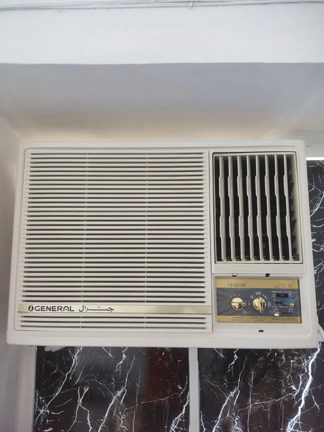 کولر پنجره ای هیجده هزار اوجنرال موتور بزرگ|کولر گازی و فنکوئل|مهر, |دیوار