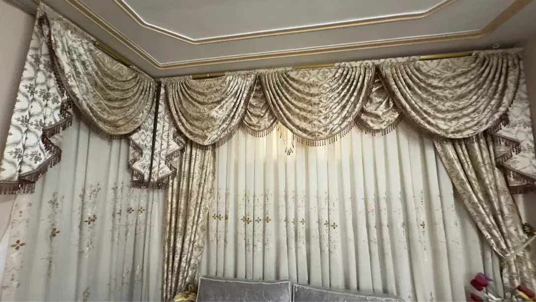 پرده حریر(یالان) در حد نو|پرده، رانر، رومیزی|سبزوار, باهنر|دیوار