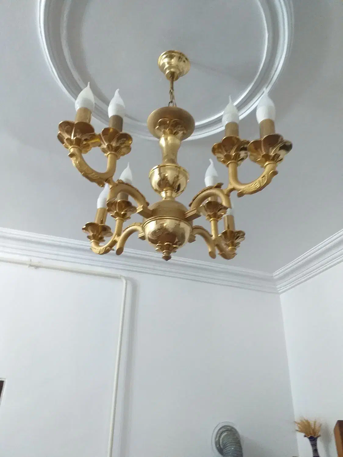 دوعدد لوستر.برنز.وسه عدد دیوار کوب|لوستر و چراغ آویز|رشت, پاره بیجار|دیوار