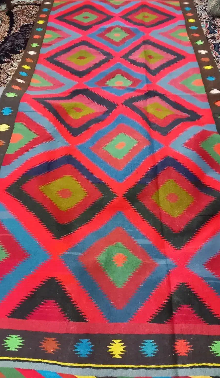 گلیم فرش دستباف|گلیم، جاجیم، گبه|قم, بنیاد|دیوار