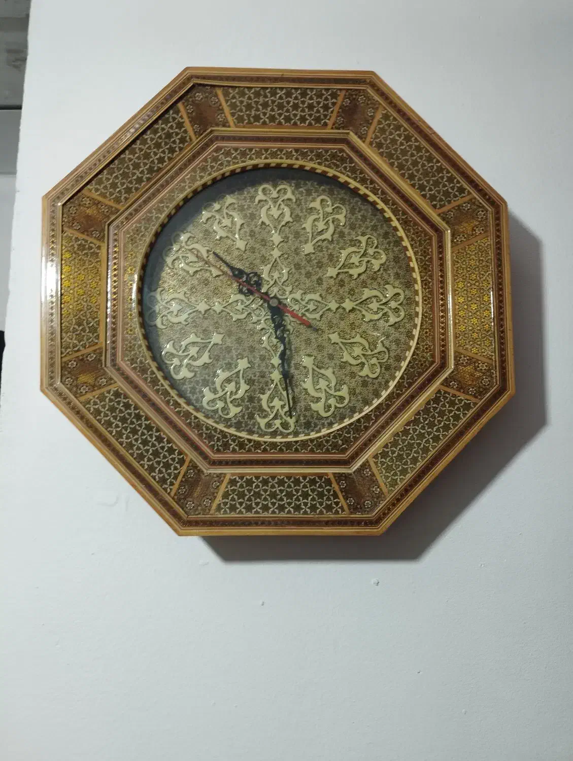 تابلو وساعت خاتم کاری شده اصل اصفهان|صنایع دستی و سایر لوازم تزئینی|تهران, ستارخان|دیوار