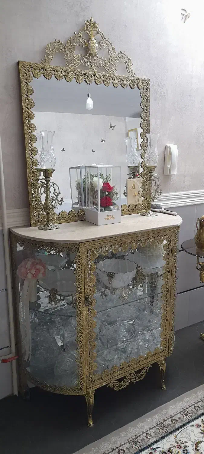 اینه کنسول و شمعدانی|بوفه، ویترین، کنسول|پاکدشت, پاکدشت (مامازند)|دیوار