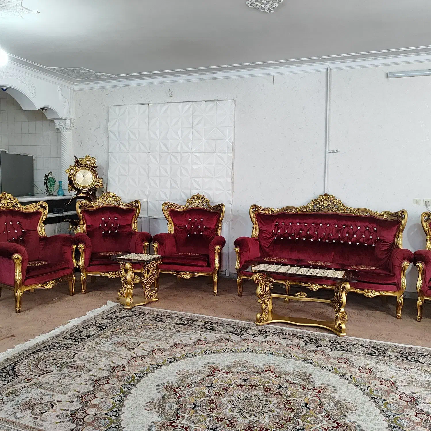 مبل استیل 9نفره|مبلمان خانگی و میز عسلی|پیر بکران, |دیوار