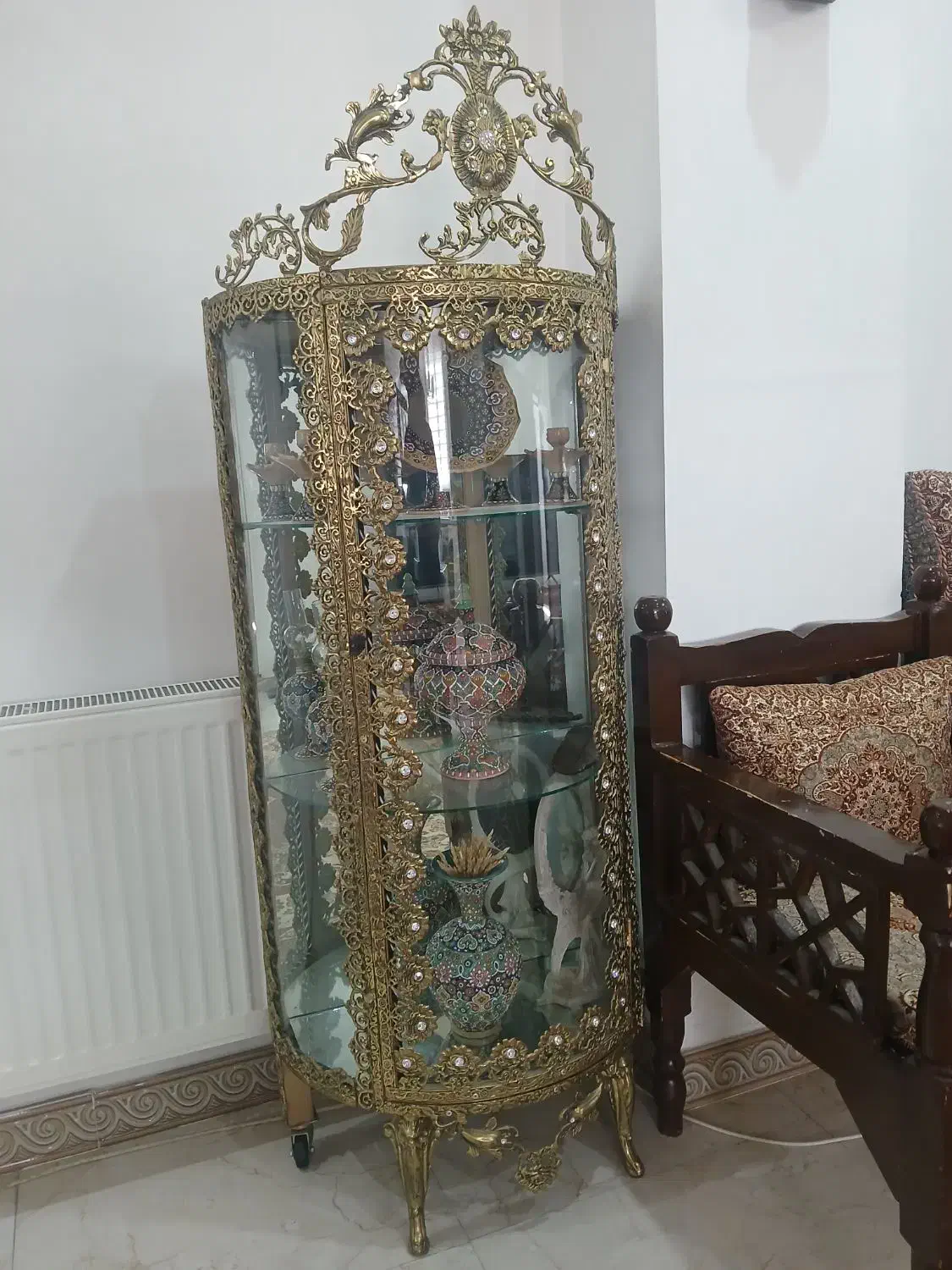 بوفه دکوری برنج|بوفه، ویترین، کنسول|نسیمشهر, |دیوار