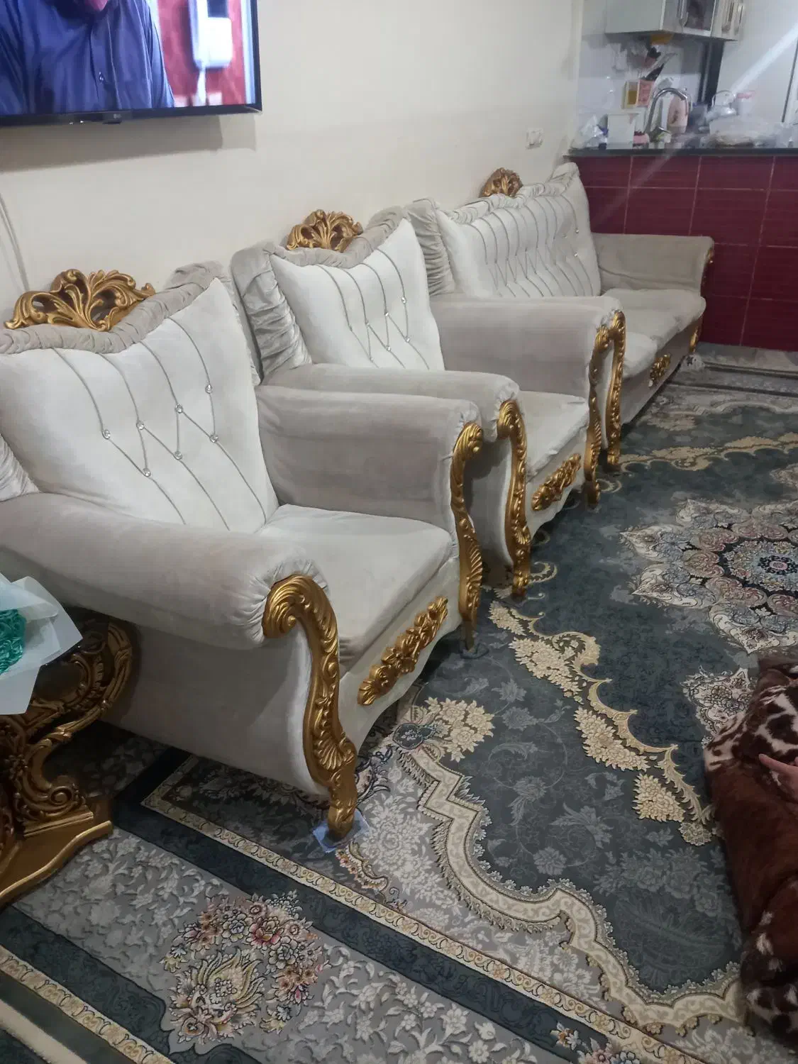 مبل 7 نفره کارکرده|مبلمان خانگی و میز عسلی|همدان, |دیوار