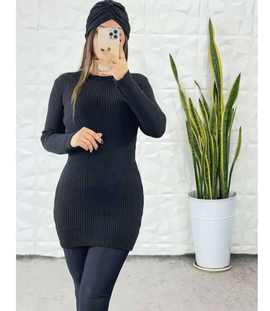 بافت مشکی تک رنگ فری سایز|لباس|جهرم, |دیوار