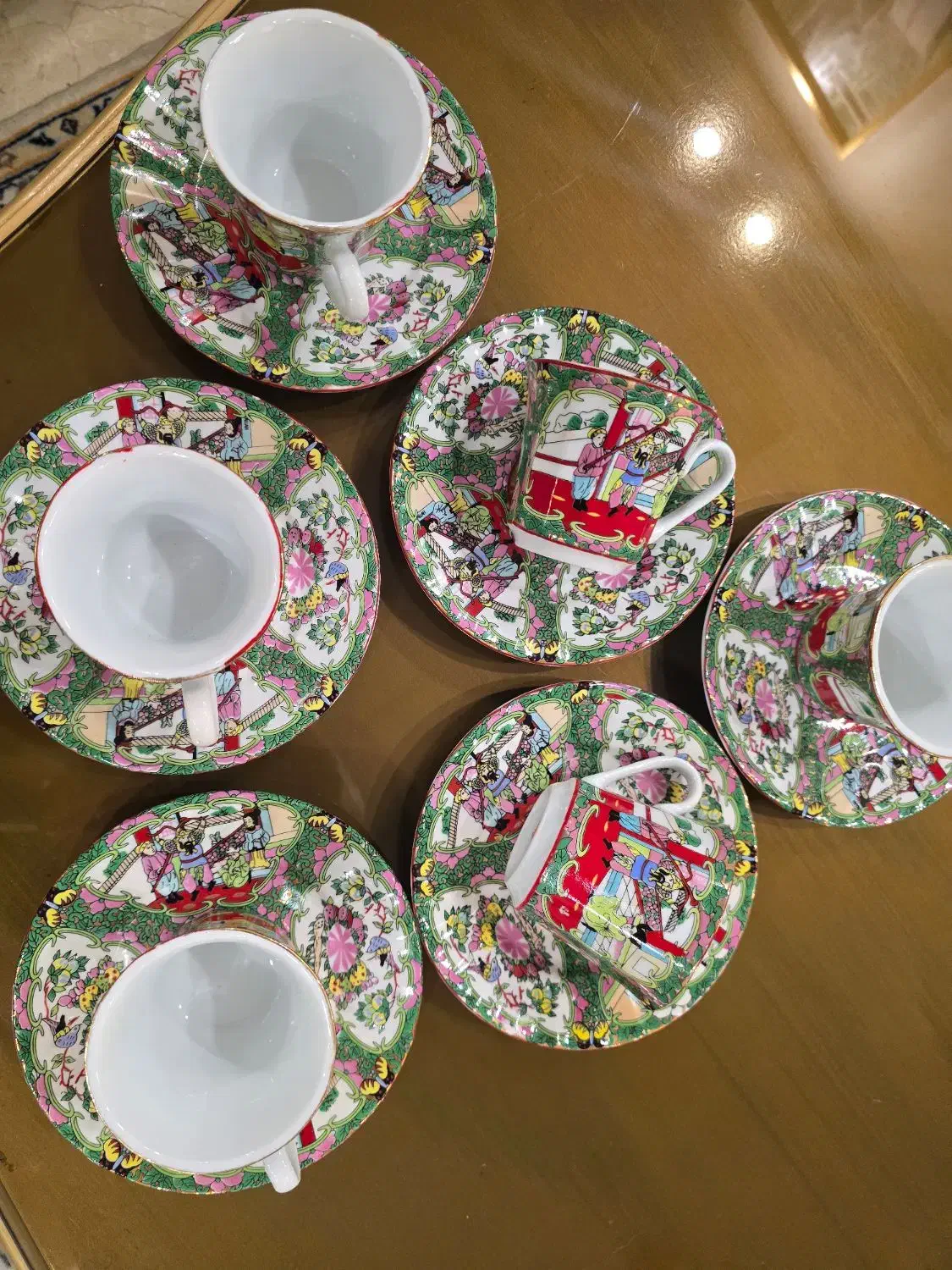 فنجان نعلبکی گل و مرغی عتیقه|کلکسیون اشیاء عتیقه|تهران, سردارجنگل|دیوار