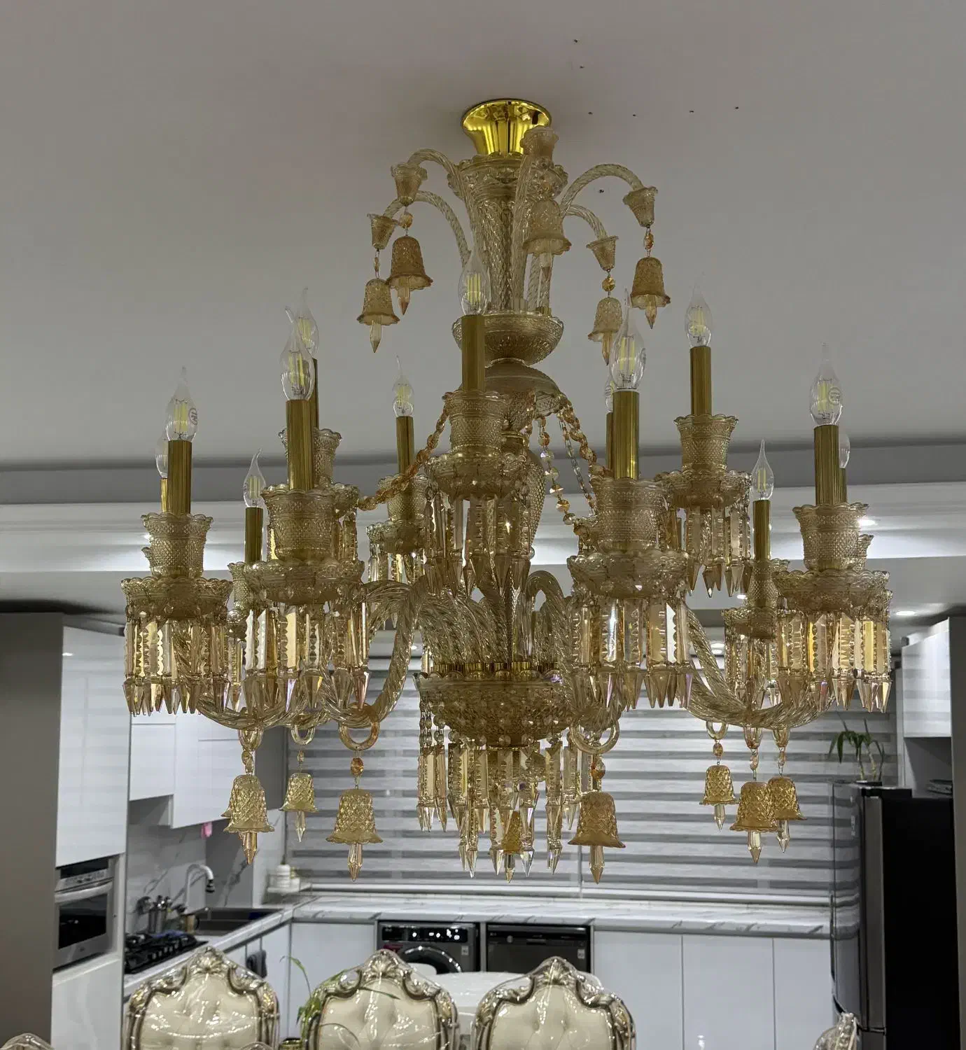 لوستر باکارات ۱۵ شاخه|لوستر و چراغ آویز|تهران, آهنگ|دیوار