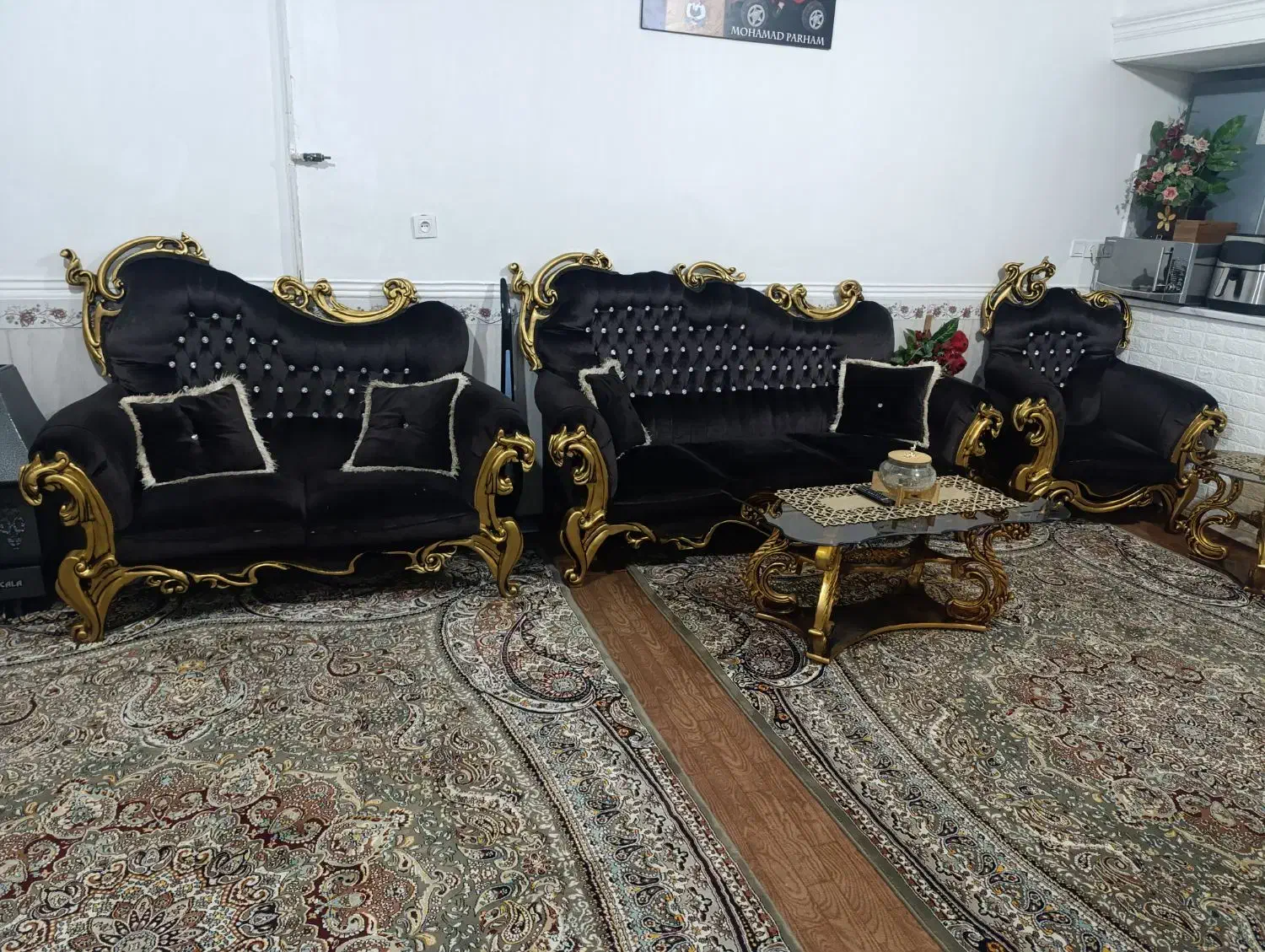 مبل۷نفره دارای میز جلو مبلی و دوعدد عسلی|مبلمان خانگی و میز عسلی|رباط‌کریم, الارد|دیوار