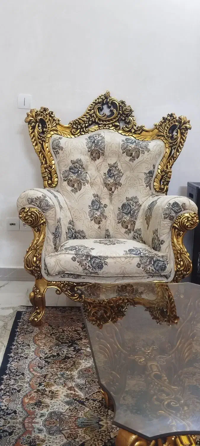 مبل سلطنتی چوب تمام راش|مبلمان خانگی و میز عسلی|نسیم‌شهر, |دیوار