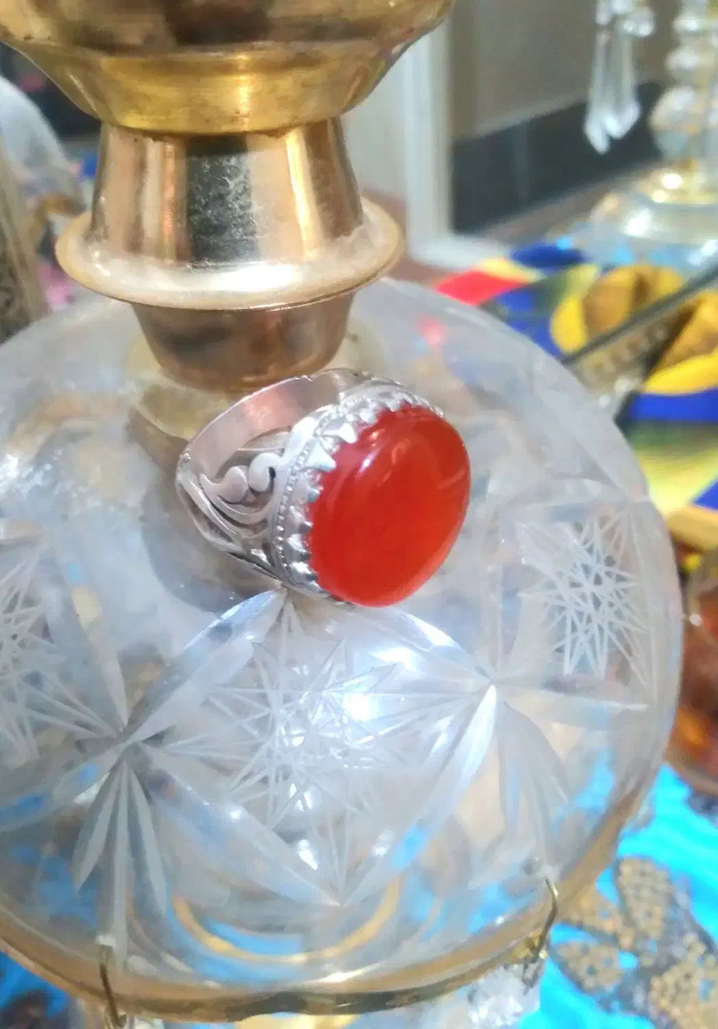 انگشترنقره عقیق یمنی وزن نقره۱۴گرم|جواهرات|قم, شاه ابراهیم|دیوار