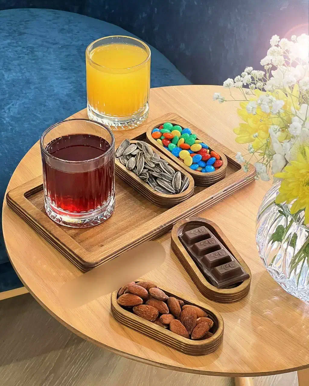 خرما خوری با سینی 4 عددی|ظروف سرو و پذیرایی|سرپل ذهاب, |دیوار