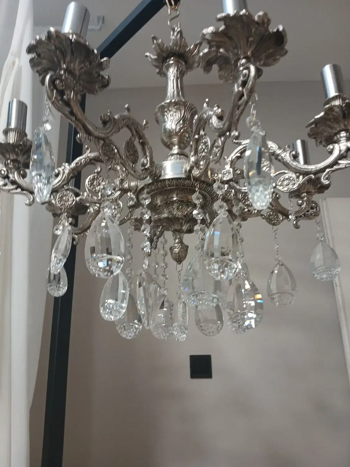 دو عدد لوستر برنجی ۸ شاخه|لوستر و چراغ آویز|قزوین, |دیوار