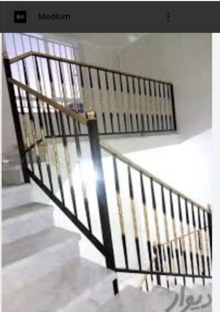 فرفروژه لوله خراطی برای وسط نرده فلزی|خدمات پیشه و مهارت|رستمکلا, |دیوار