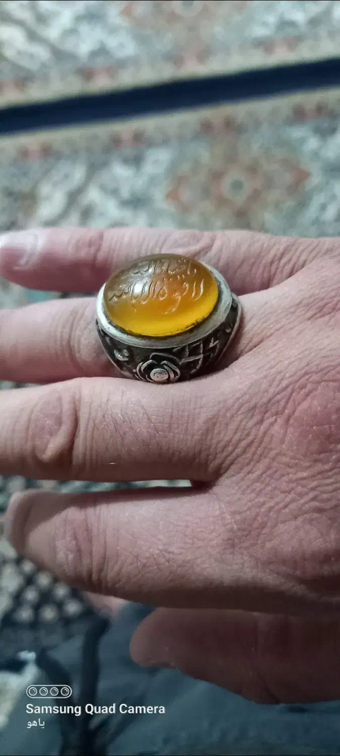 انگشتر نقره عقیق ناب یمنی کهنه|جواهرات|تیران, |دیوار