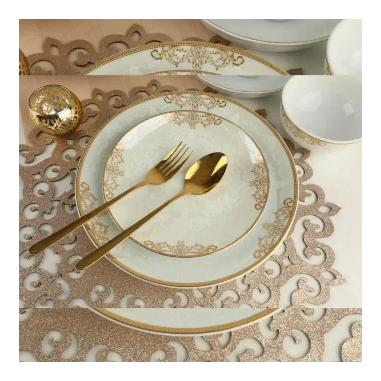 سرویس چینی طرح ماکان طلایی|ظروف سرو و پذیرایی|تهران, هرندی|دیوار