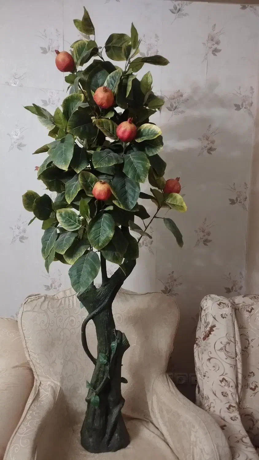 درخت مصنوعی انار و  درخت بنجامین|گل مصنوعی|تبریز, |دیوار