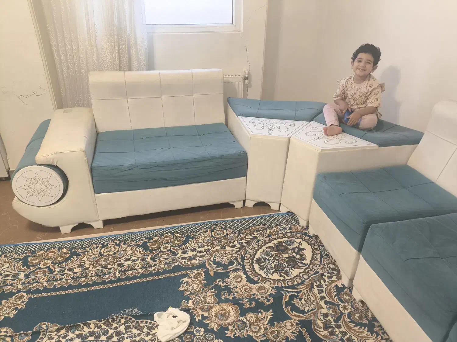 مبل چرم ال شکل|مبلمان خانگی و میز عسلی|قم, پردیسان|دیوار