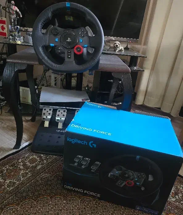 پلی استیشن.فرمان و پدال گاز برای کنسول ps4 و ps5|کنسول، بازی ویدئویی و آنلاین|همدان, |دیوار