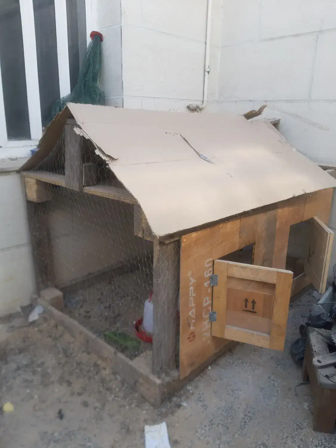 قفس چوبی یا لانه پرنده مرغ و خروس جوجه بلدرچین|لوازم جانبی حیوانات|شیراز, قلعه نو|دیوار