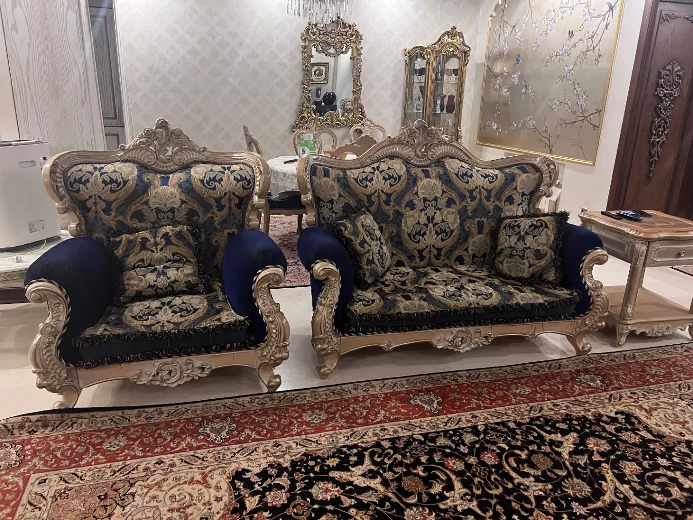 مبلمان کلاسیک ۶ نفره با ناهارخوری|مبلمان خانگی و میز عسلی|تهران, الهیه|دیوار