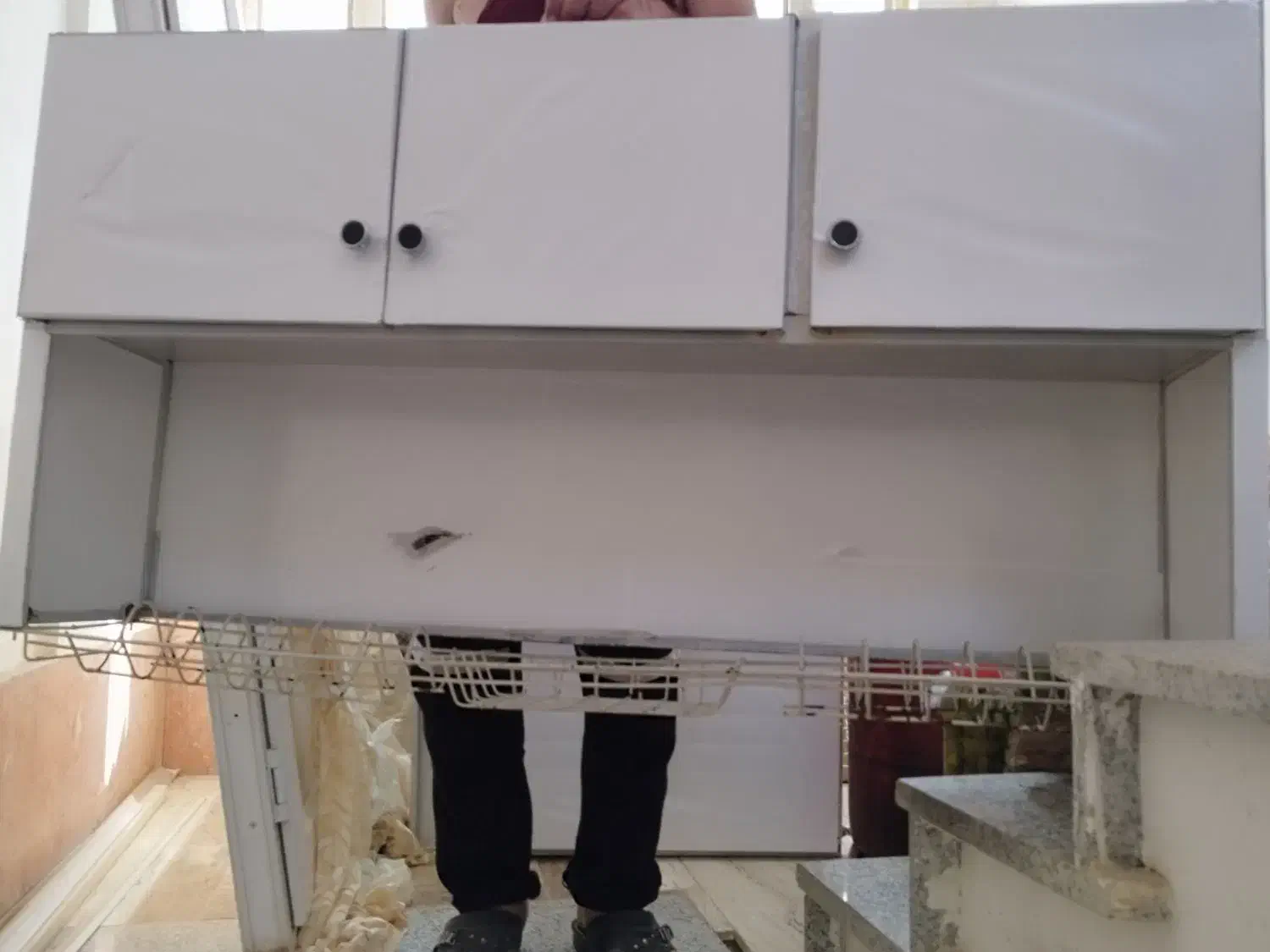 کابینت زیر سینک همراه با کابینت آبچکن|آب‌چکان و نظم‌دهنده ظروف|نورآباد, |دیوار
